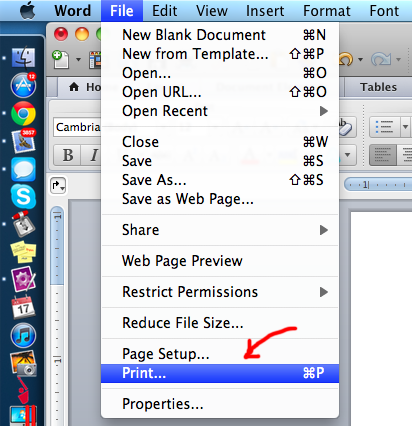 how to print pictures in word 2008 for mac document