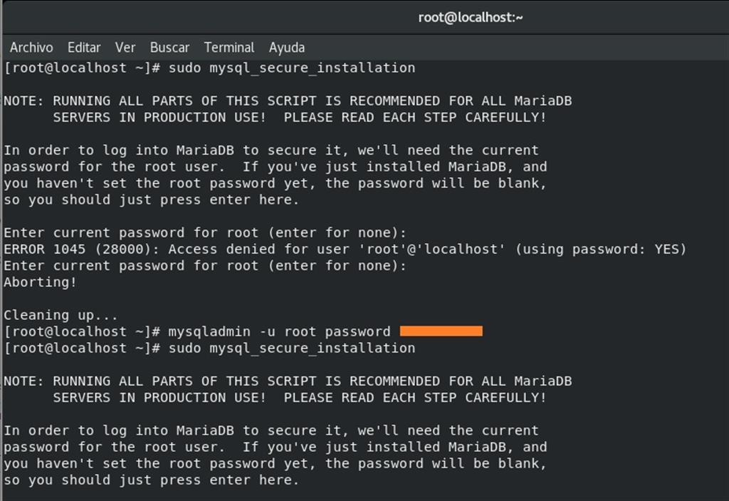 mac terminal error 1045 (28000): access denied for user
